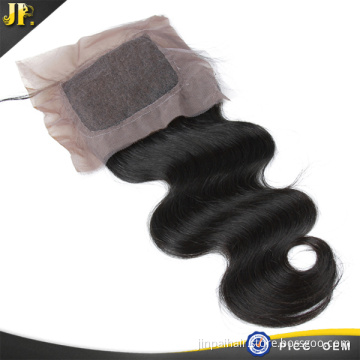 2015 JP tangle free hot selling unprocessed natural brazilian top 4x4 lace closures